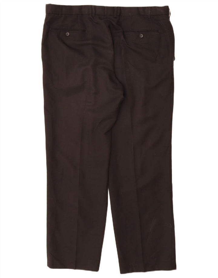 Pantaloni chino dritti da uomo Marks & Spencer W38 L31 poliestere nero