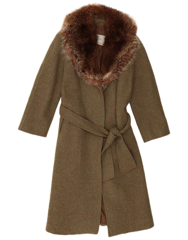 Cappotto da donna Aquascutum UK 10 Small Khaki New Wool