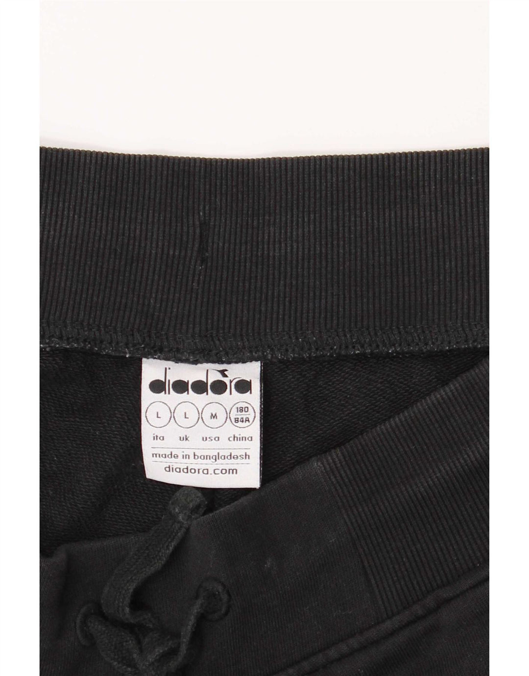 Pantaloncini sportivi da uomo Diadora Large neri in cotone