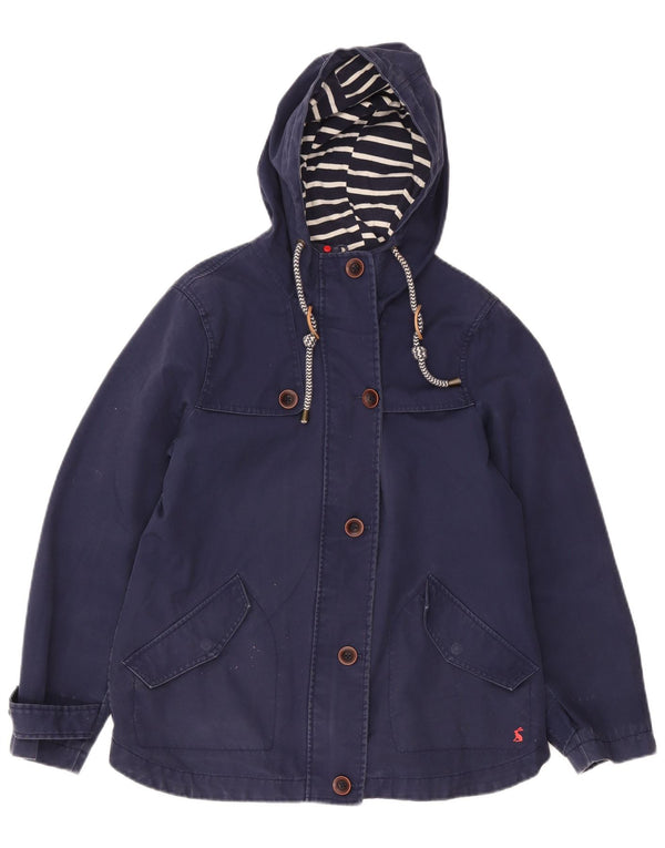 Giacca antipioggia con cappuccio da donna Joules UK 12 medio cotone blu navy