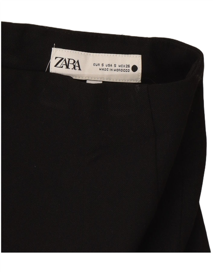 Minigonna Zara da donna piccola W26 poliestere nera