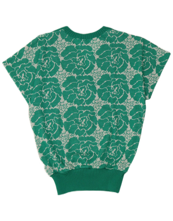 Canotta da donna C&A Clock House Vest UK 14 Acrilico floreale verde medio