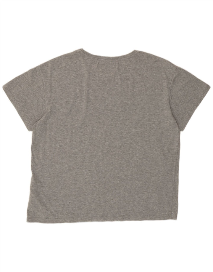 T-shirt grafica oversize da donna SUPERDRY UK 16 grande cotone grigio
