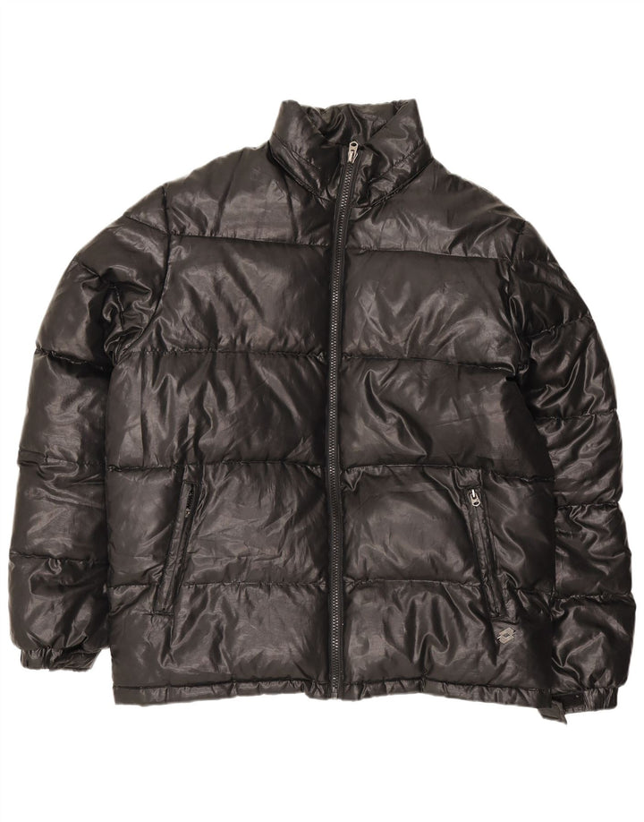 Giacca imbottita con cappuccio da uomo Lotto UK 46 3XL poliestere nero
