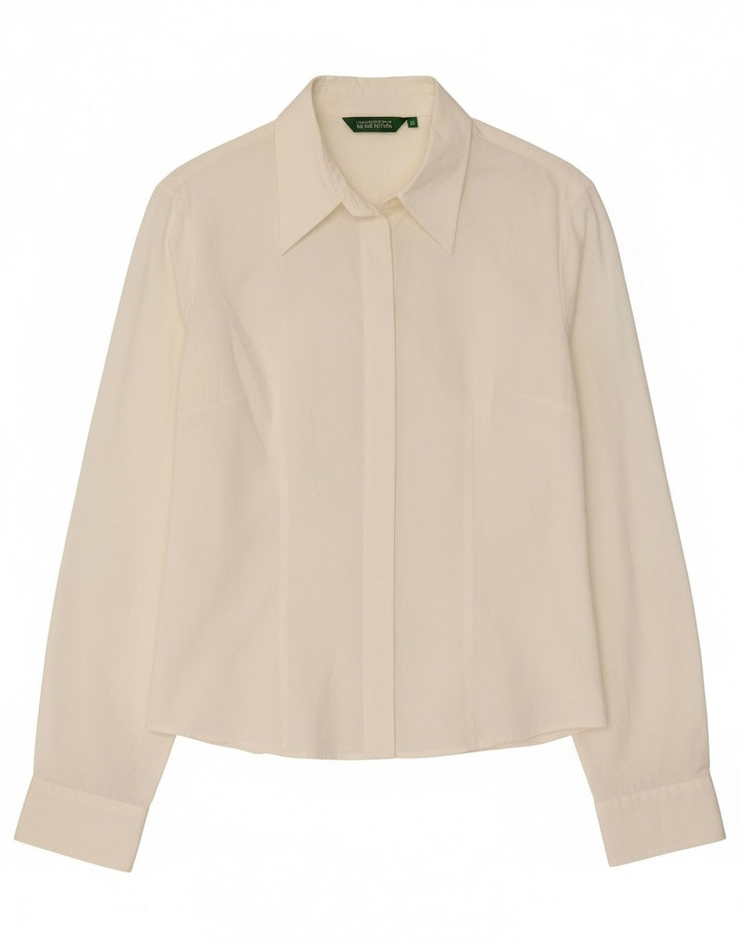 Camicia Benetton Donna UK 12 Medio Bianco