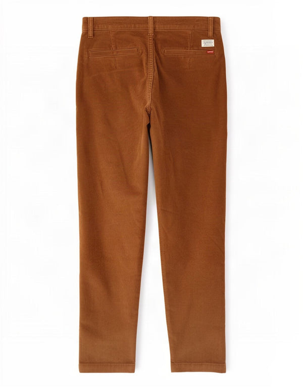 Pantaloni Levi's da uomo slim in velluto a coste affusolati W30 L32 cotone marrone