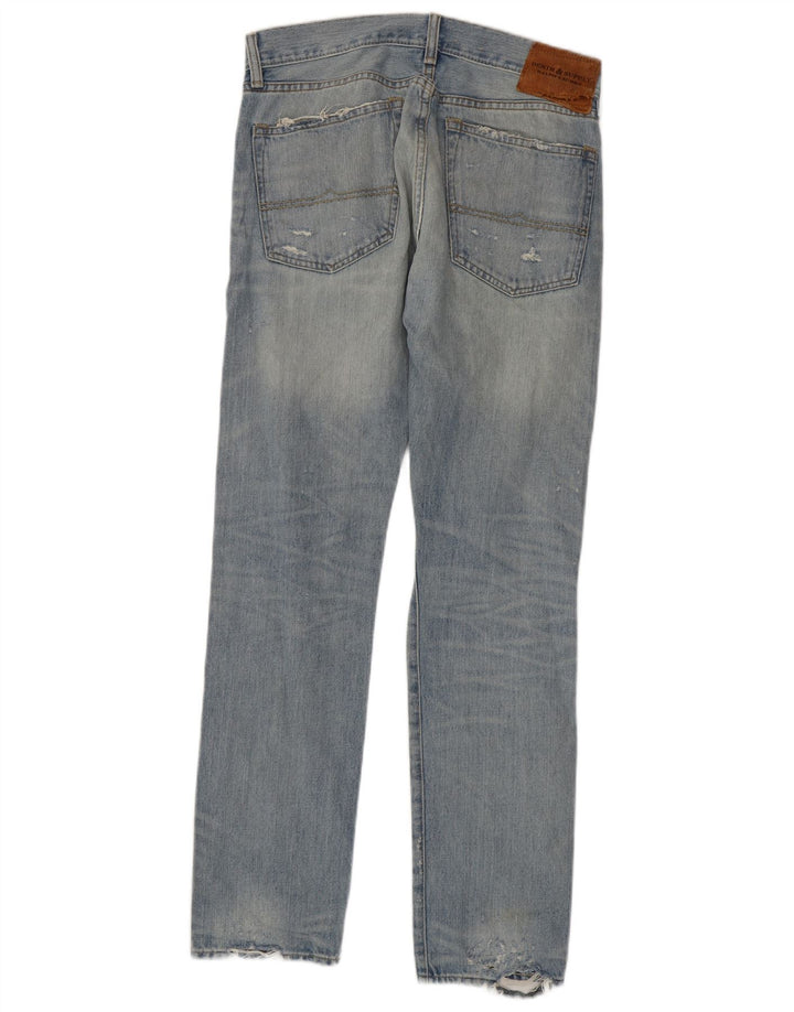 Jeans dritti invecchiati da uomo Ralph Lauren W31 L32 cotone blu