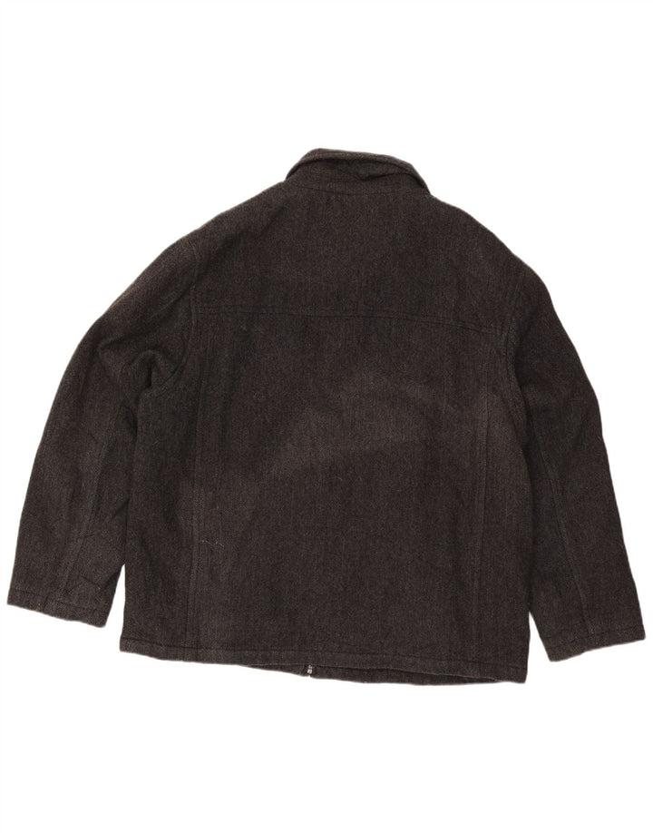 Dockers Bomber da uomo UK 42 XL Lana a spina di pesce grigia