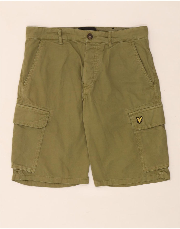 Pantaloncini cargo da uomo con vestibilità regolare Lyle & Scott W31 cotone kaki medio