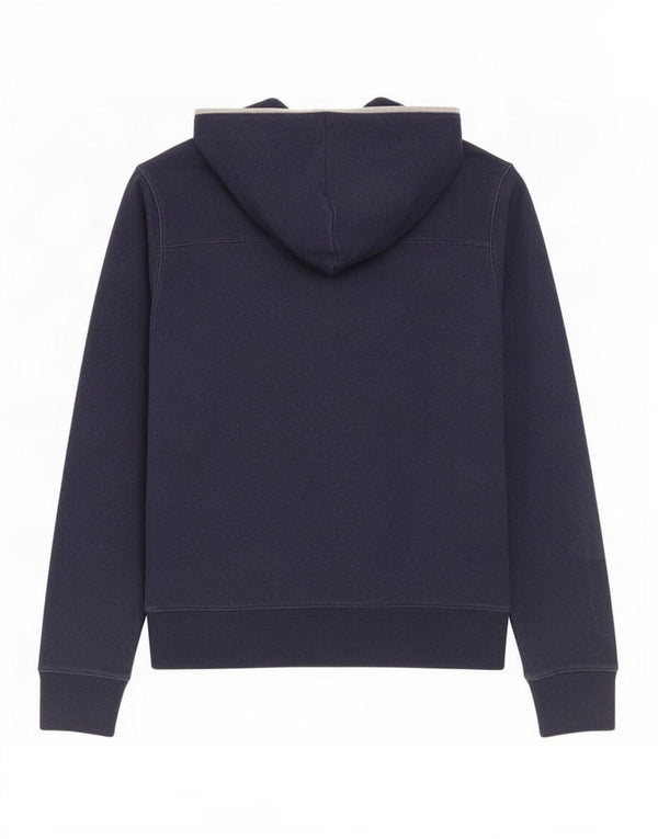 Gant Mens Zip Hoodie Sweater Small Navy Blue Cotton