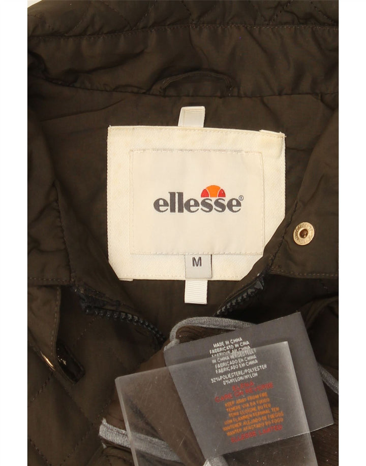 Giacca trapuntata da donna Ellesse UK 12 Poliestere marrone medio