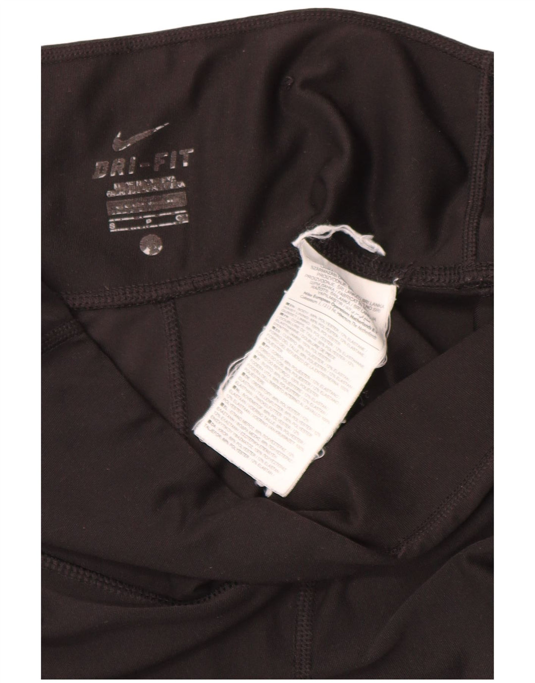 Leggings Capri da donna Nike UK 10 piccoli poliestere nero