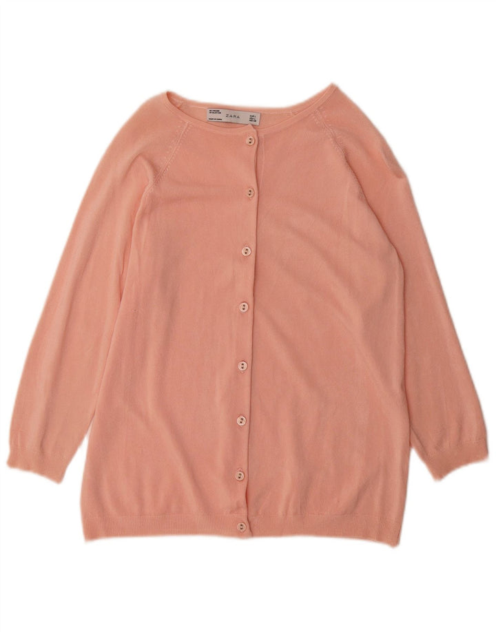 Maglione cardigan da donna Zara UK 16 grande rosa
