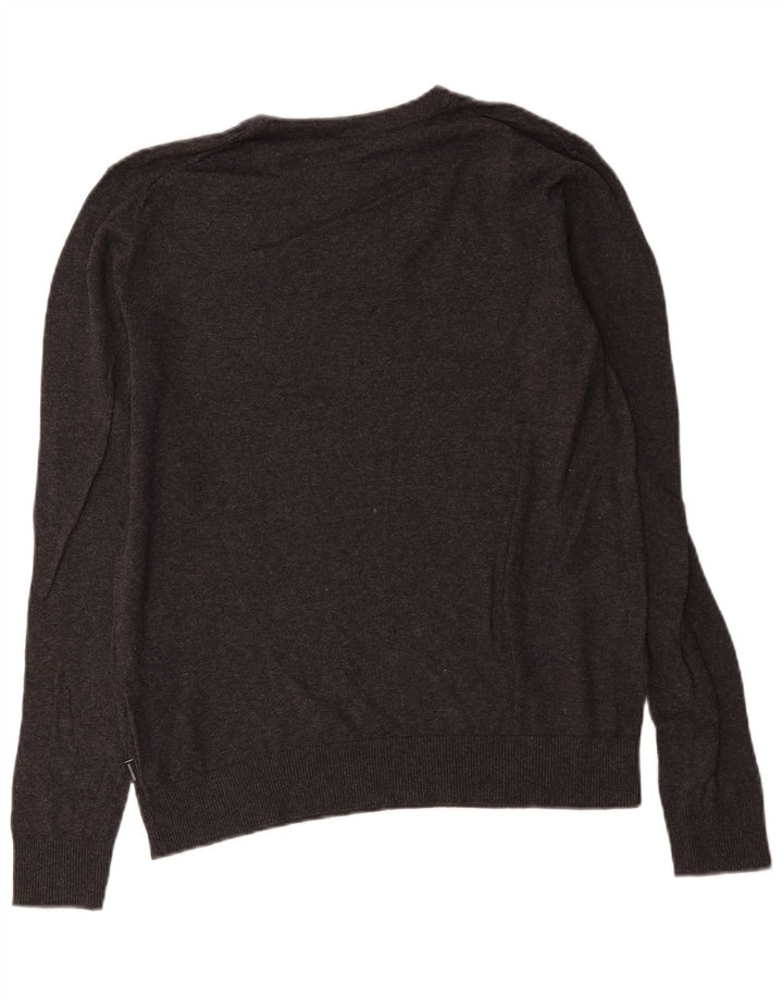 Maglione maglione girocollo da uomo Jack & Jones in cotone grigio medio