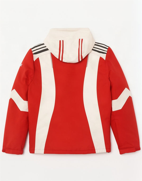 Giacca da sci Fila da uomo con vestibilità ampia con cappuccio UK 34 XS Poliestere rosso a blocchi di colore