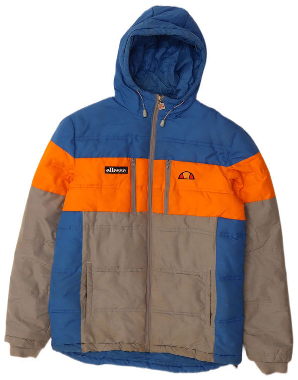 Giacca imbottita grafica da uomo Ellesse UK 38 Colorblock medio multicolore