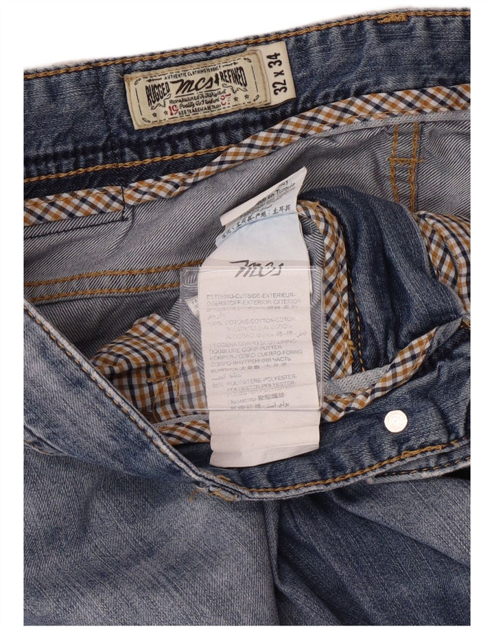 Jeans affusolati vestibilità regolare da uomo Marlboro Classics W32 L34 cotone blu