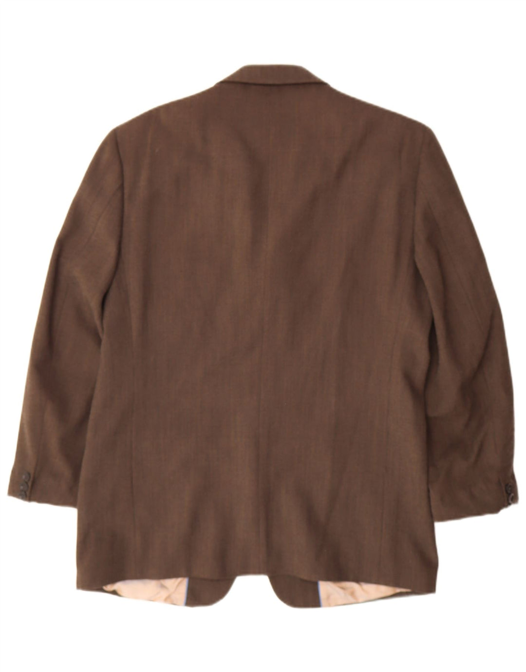 DOUGLAS Mens 3 Button Blazer Jacket UK 40 Large Brown Check Polyester