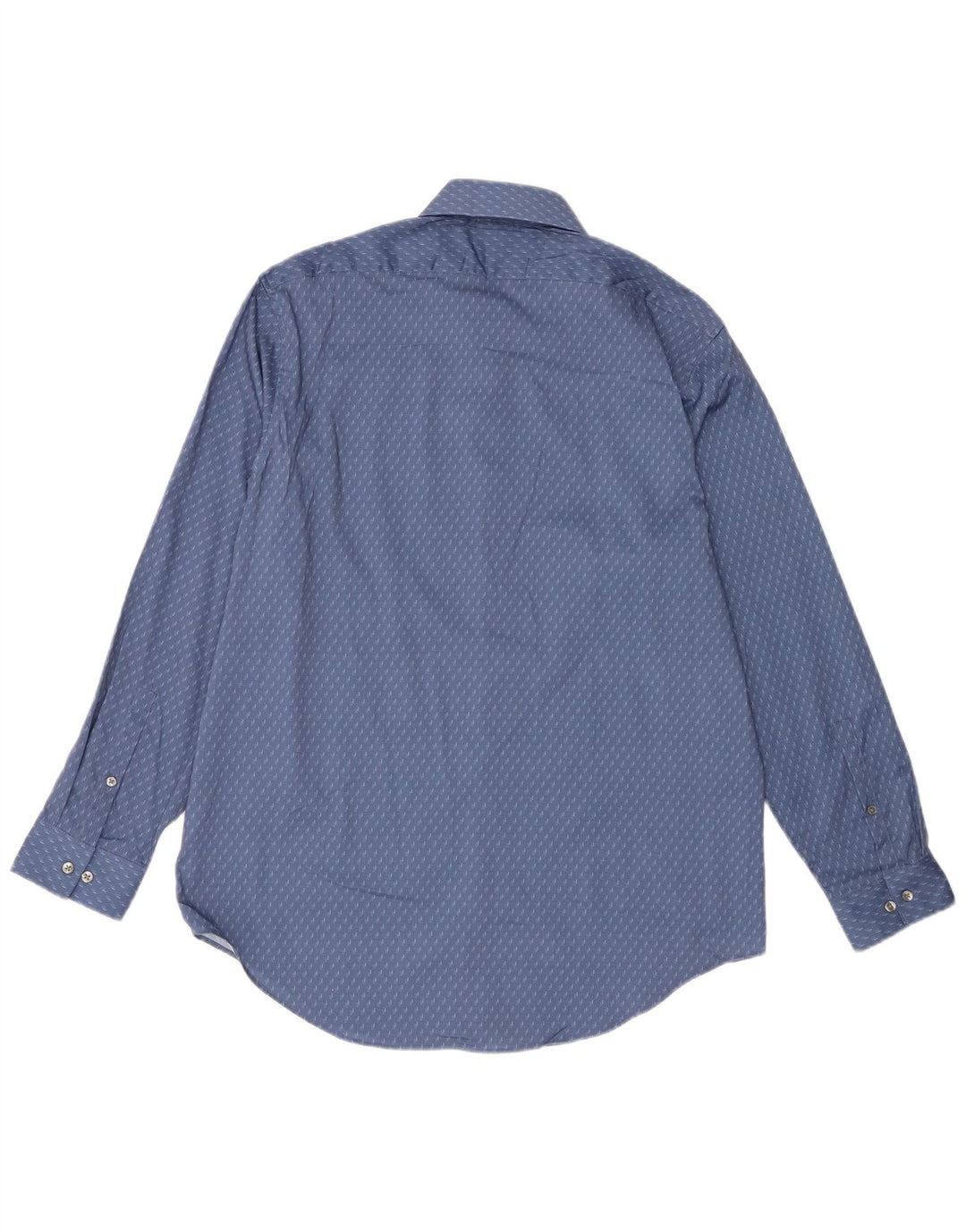 Camicia slim fit da uomo Calvin Klein taglia 16 1/2 grande poliestere geometrico blu