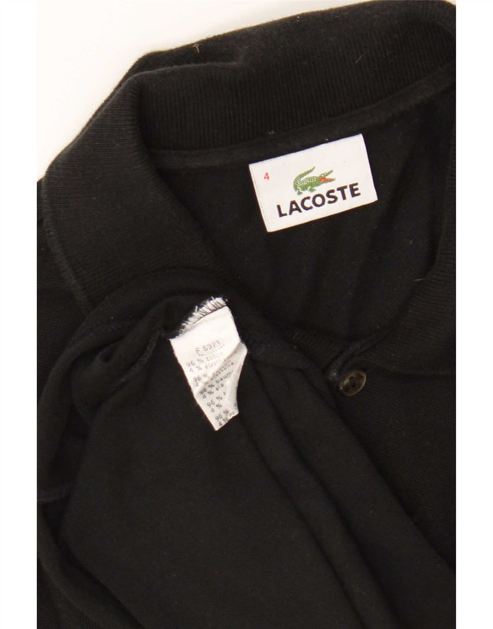 Polo da uomo Lacoste taglia 4 media in cotone nero