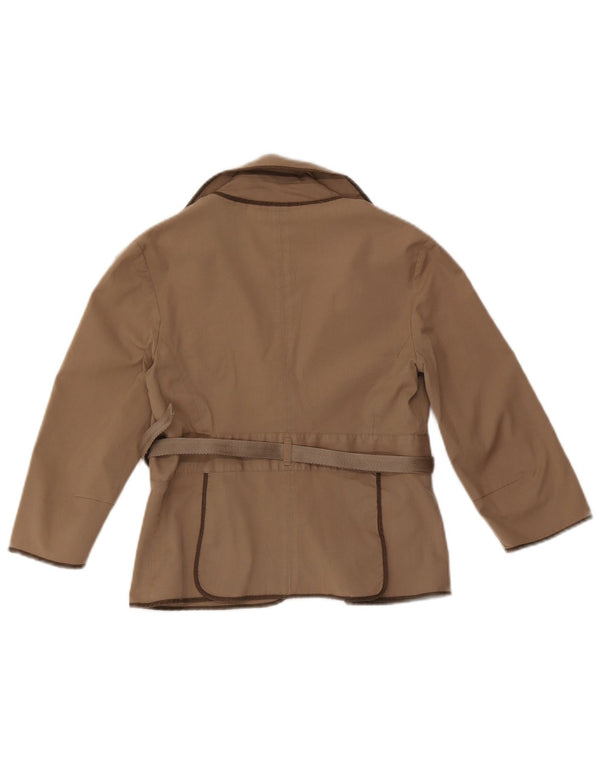 Giacca blazer con maniche a 3/4 corta da donna Max Mara UK 12 Cotone beige medio