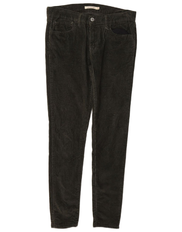 Levi's Womens 710 Super Skinny Corduroy Trousers W30 L30 Khaki Cotton