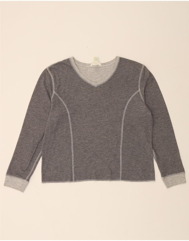 DOCKERS Womens Top Long Sleeve UK 16 Large Grey Cotton Vintage Dockers and Second-Hand Dockers from Messina Hembry 