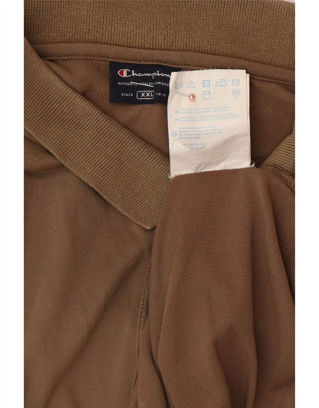 Polo da uomo CHAMPION 2XL in cotone marrone