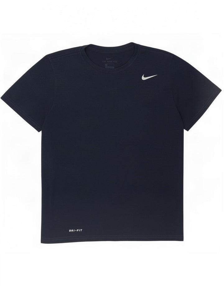 T-shirt Nike Dri Fit da uomo, piccola, in poliestere blu navy