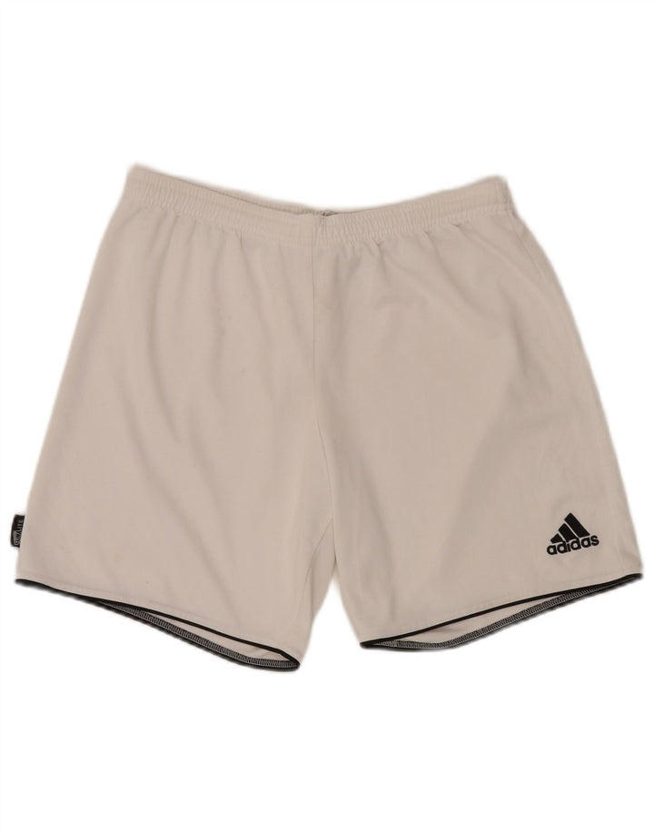 Pantaloncini sportivi ADIDAS Climalite da uomo, poliestere bianco medio