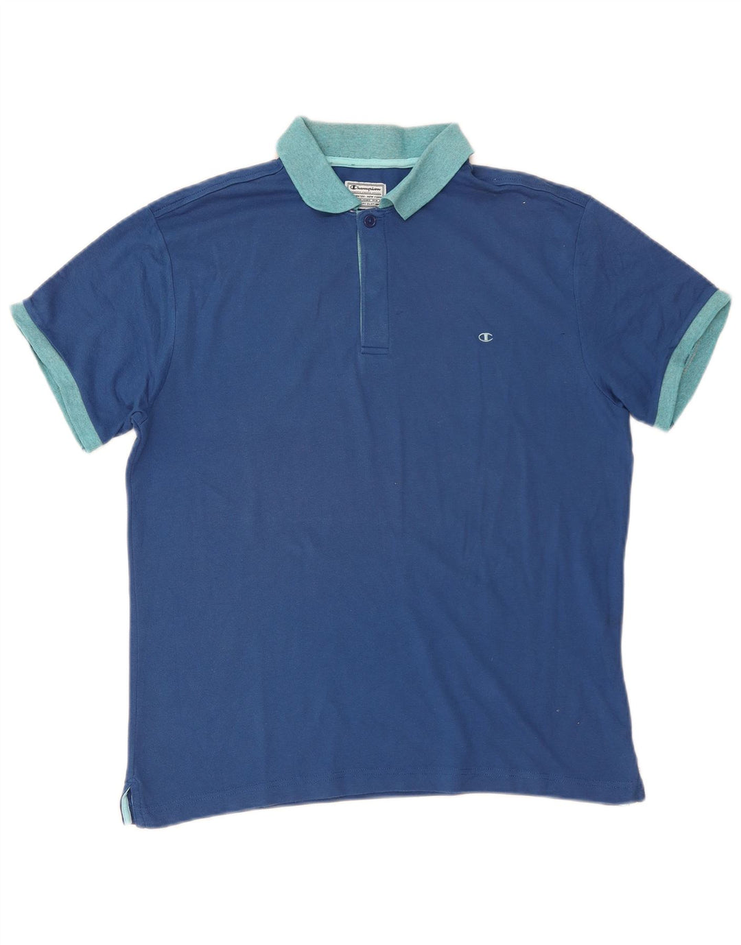 Polo da rugby da uomo CHAMPION in cotone blu medio
