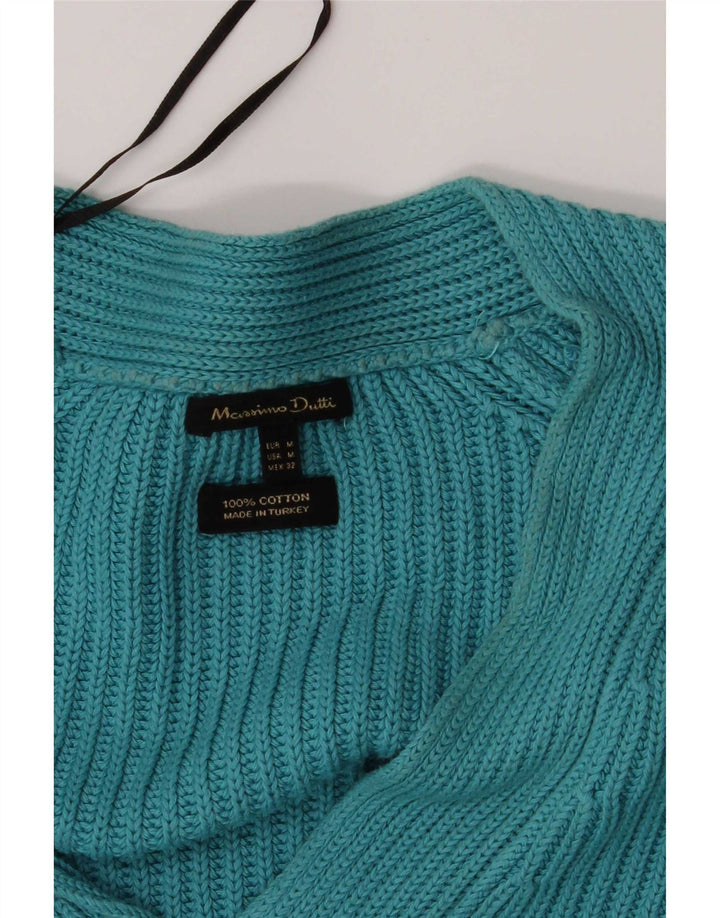 Massimo Dutti Maglione da donna oversize con scollo a V UK 14 Blu medio