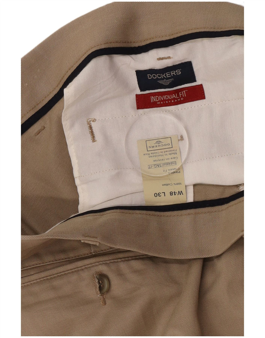 Pantaloni chino con pegging da uomo Dockers W48 L30 in cotone marrone