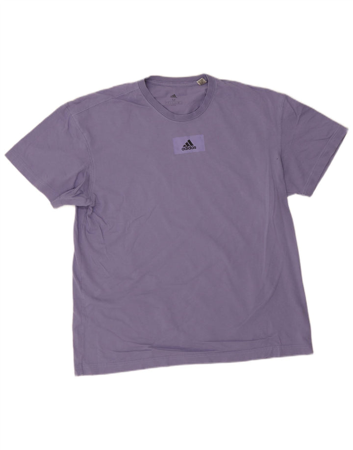 T-shirt grafica da uomo Adidas Top in cotone viola medio