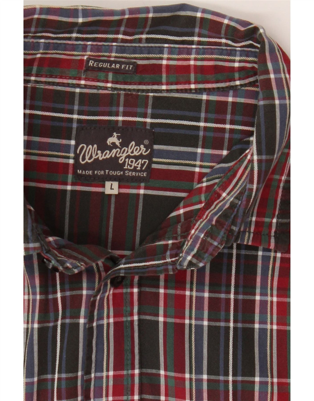 WRANGLER Mens Regular Fit Flannel Shirt Large Multicoloured Check Cotton Vintage Wrangler and Second-Hand Wrangler from Messina Hembry 