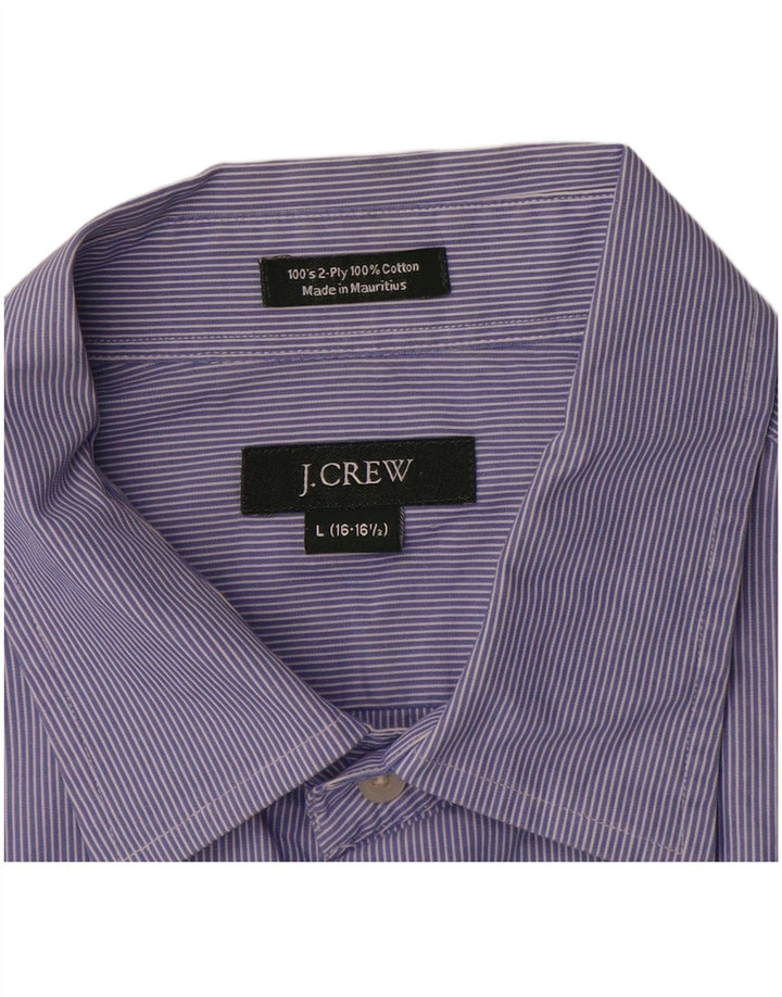 Camicia da uomo J. CREW taglia 16 1/2 grande cotone gessato blu