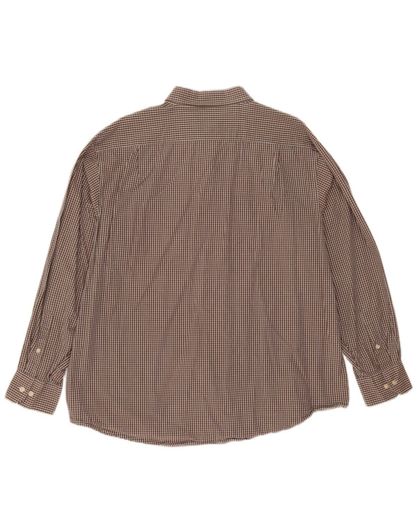 Camicia da uomo Izod XL in cotone a quadri marrone