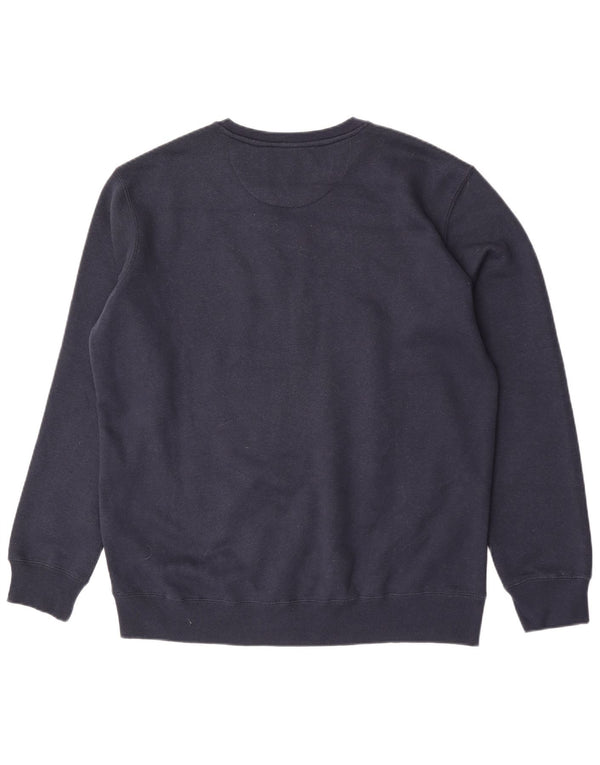 Felpa grafica da uomo Lambretta Jumper XL in cotone blu navy