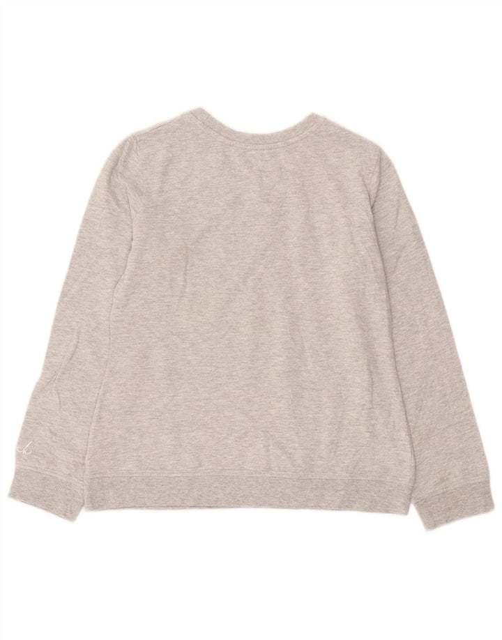 Felpa da donna Saltrock Maglione UK 10 Piccolo cotone chiazzato grigio