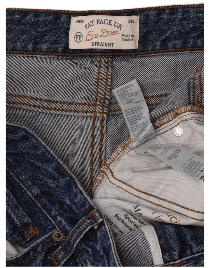 Jeans dritti da uomo Fat Face W38 L34 cotone blu