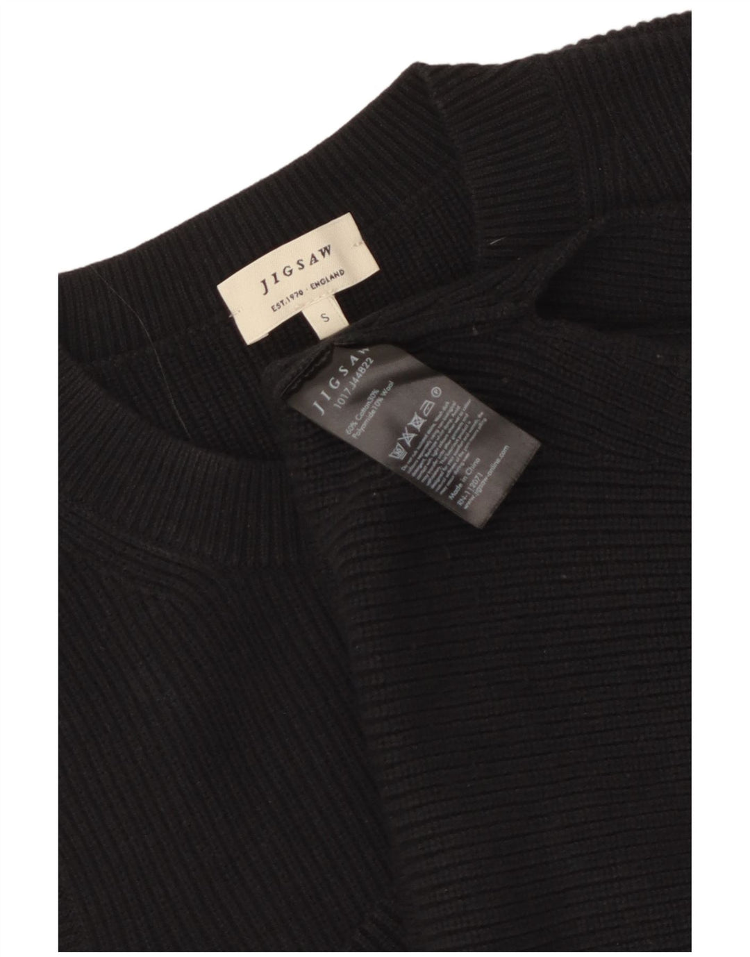 Canotta da donna JIGSAW UK 10 piccola in cotone nero