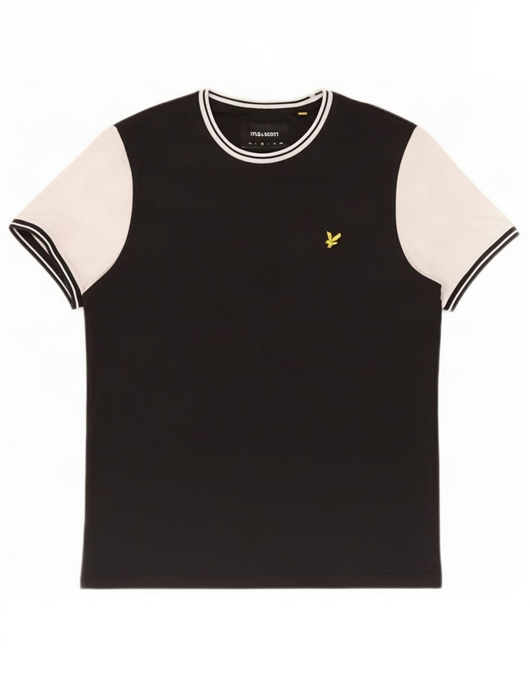 T-shirt da uomo Lyle & Scott Top in cotone color block medio nero