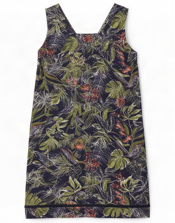 Next Womens Petite Sleeveless Shift Dress UK 14 Medium Navy Blue Floral