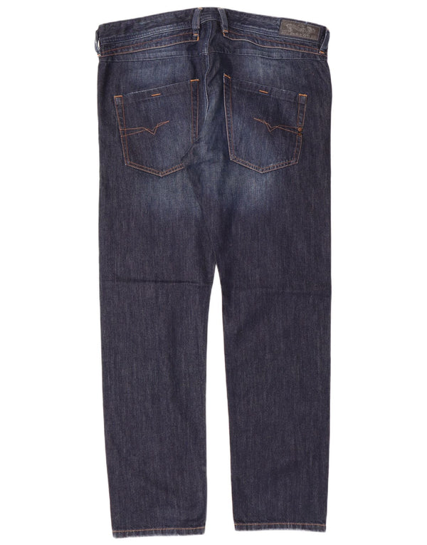 DIESEL Jeans da uomo Belther slim fit affusolati vestibilità regolare W36 L32 Blu Navy