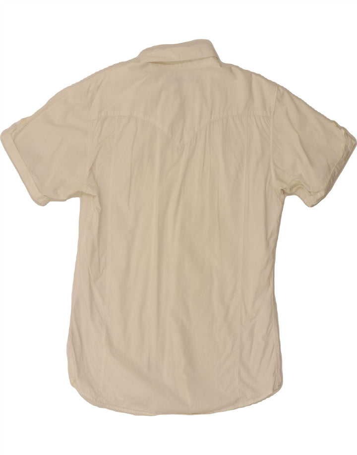 LEVI'S Mens Short Sleeve Shirt Large White Vintage Levi's and Second-Hand Levi's from Messina Hembry 