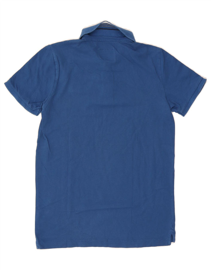 WOOLRICH Boys Polo Shirt 13-14 Years Blue Cotton Vintage Woolrich and Second-Hand Woolrich from Messina Hembry 