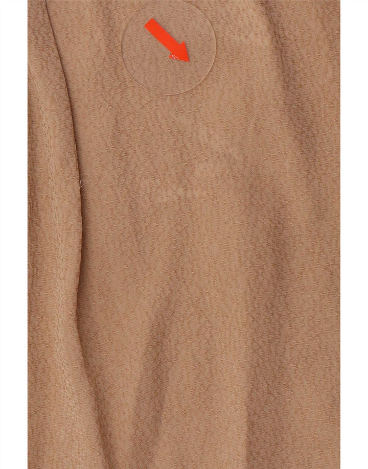 Top Blusa Donna Zara UK 14 Beige Medio