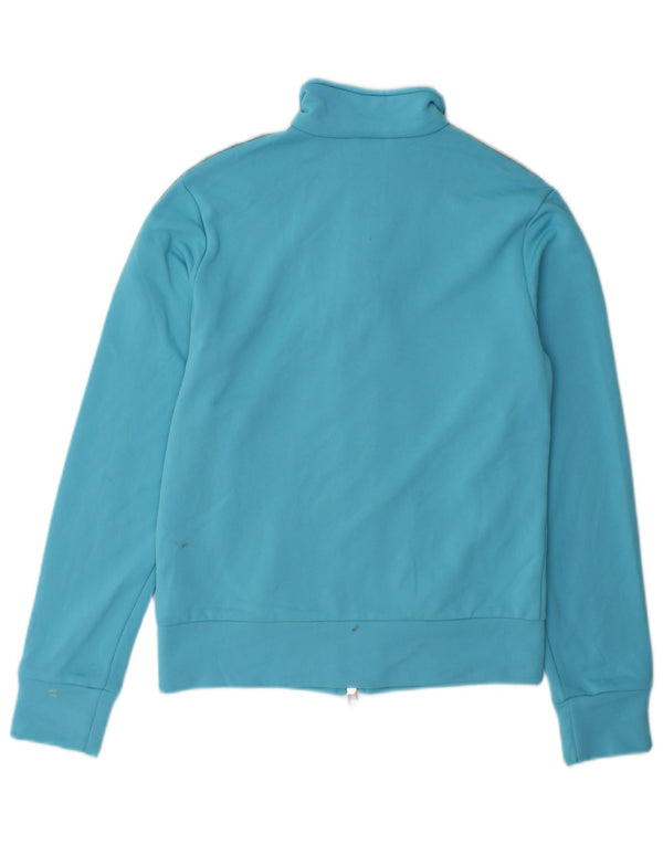 Giacca da tuta da donna Adidas UK 12 poliestere blu medio