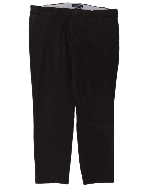Pantaloni chino slim fit elasticizzati da uomo Tommy Hilfiger W38 L30 cotone nero