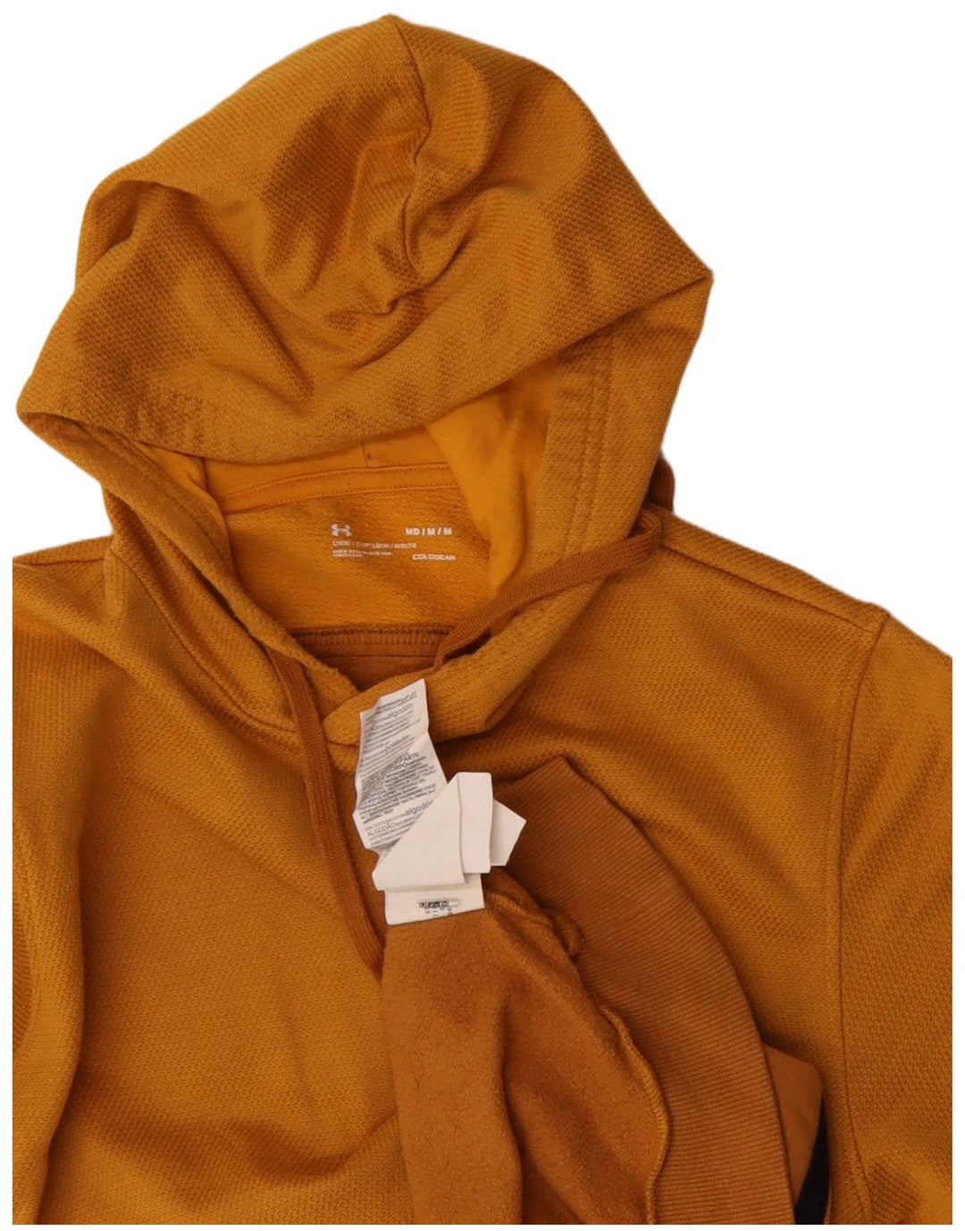 Felpa con cappuccio da uomo Under Armour, cotone color block arancione medio